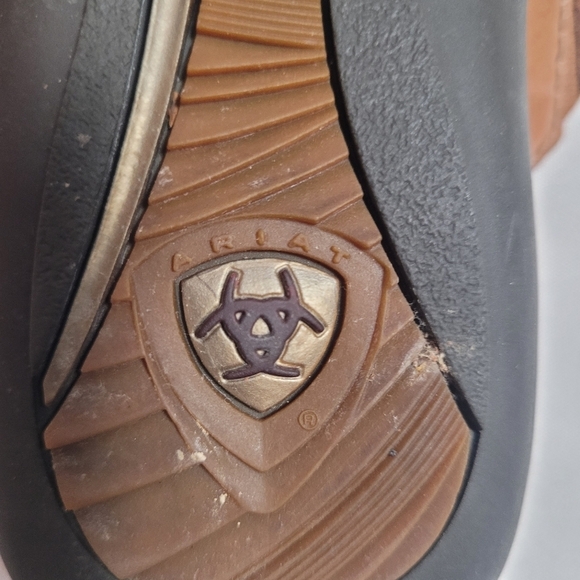 Ariat Costa Gray Blue Brown Leather Strap Slides Sandals Women's Size 6B - Picture 7 of 8